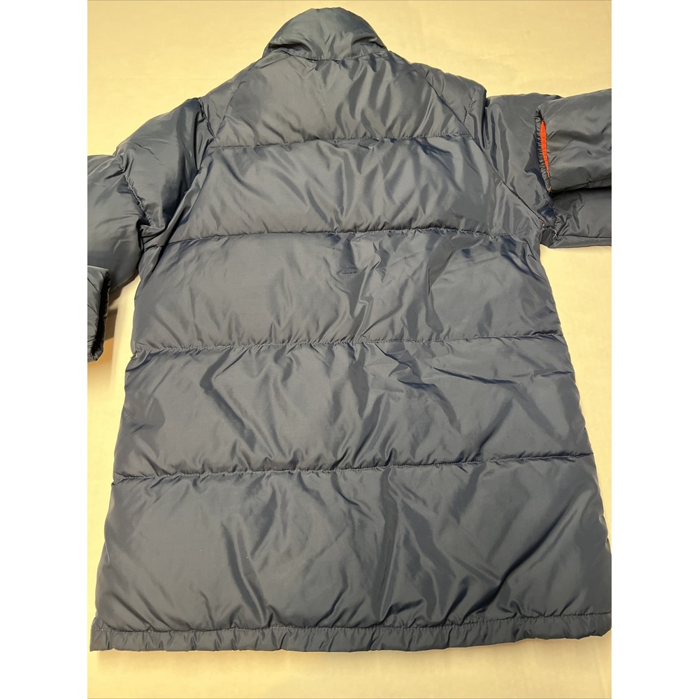 Vintage JC Penny Down Puffer Coat Snap Button Men's Size Small Navy Blue - Picture 12 of 16